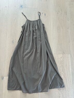 Parfois Womens Olive Green Spaghetti Strap Maxi Dress One size